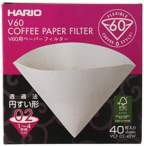 Hario 2 Cup Filter Papers (40 pack)