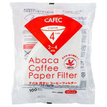 Load image into Gallery viewer, Cafec Abaca 2 Cup Filter Paper 100 Pack